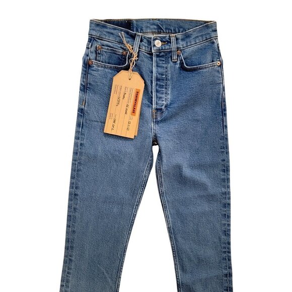Re/Done Redone Blue Denim Jeans Ankle High Waist Size 26 $250 NWT Originals - Picture 1 of 15